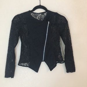 Cute lace moto style jacket medium approx EUC